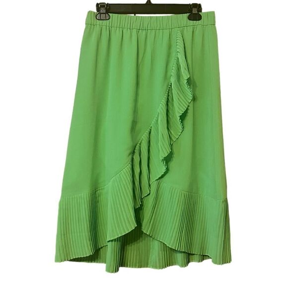 NWT J. Crew Green Tulip Hem Skirt with Pleated Ruffle Size Small S 📦 - Picture 13 of 13